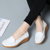 Orla™ - White Orthopedic Wedge Slip-On Loafers